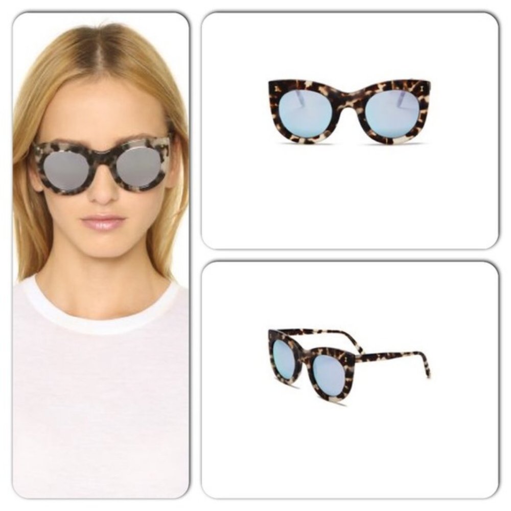 Illesteva Boca Silver Mirror Sunglasses